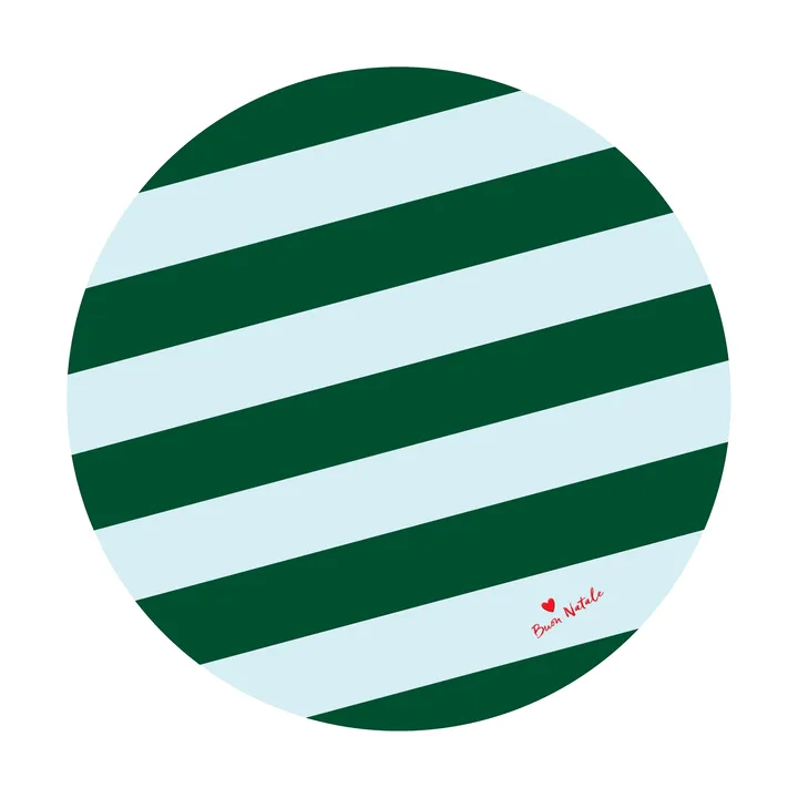 Love Christmas tree mat Ø100 cm - Green-light blue - Byon