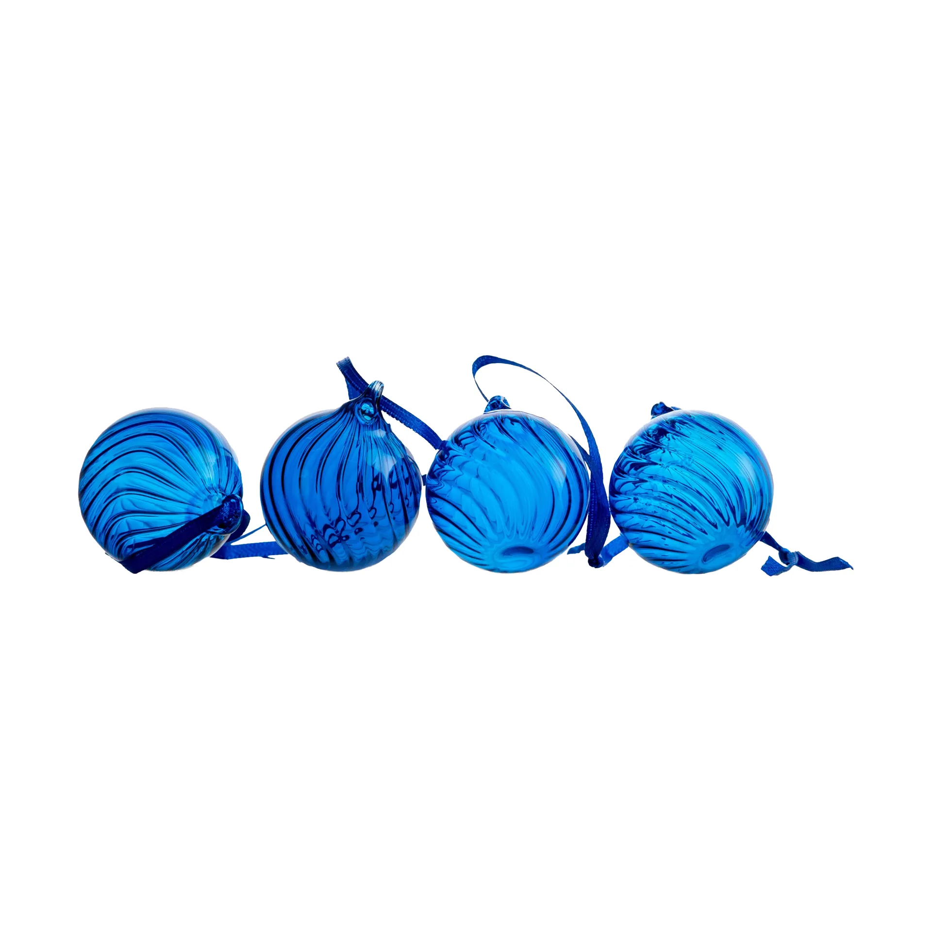 Opacity Christmas tree bauble XS Ø4 cm 4-pack, Blue Byon