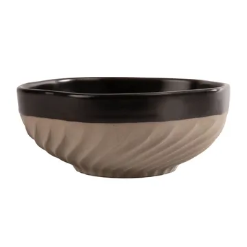 Swirl bowl Ø11 cm - Black-beige - Byon