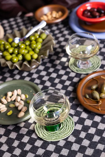 Veggie coasters Ø10 cm 2-pack - Green - Byon