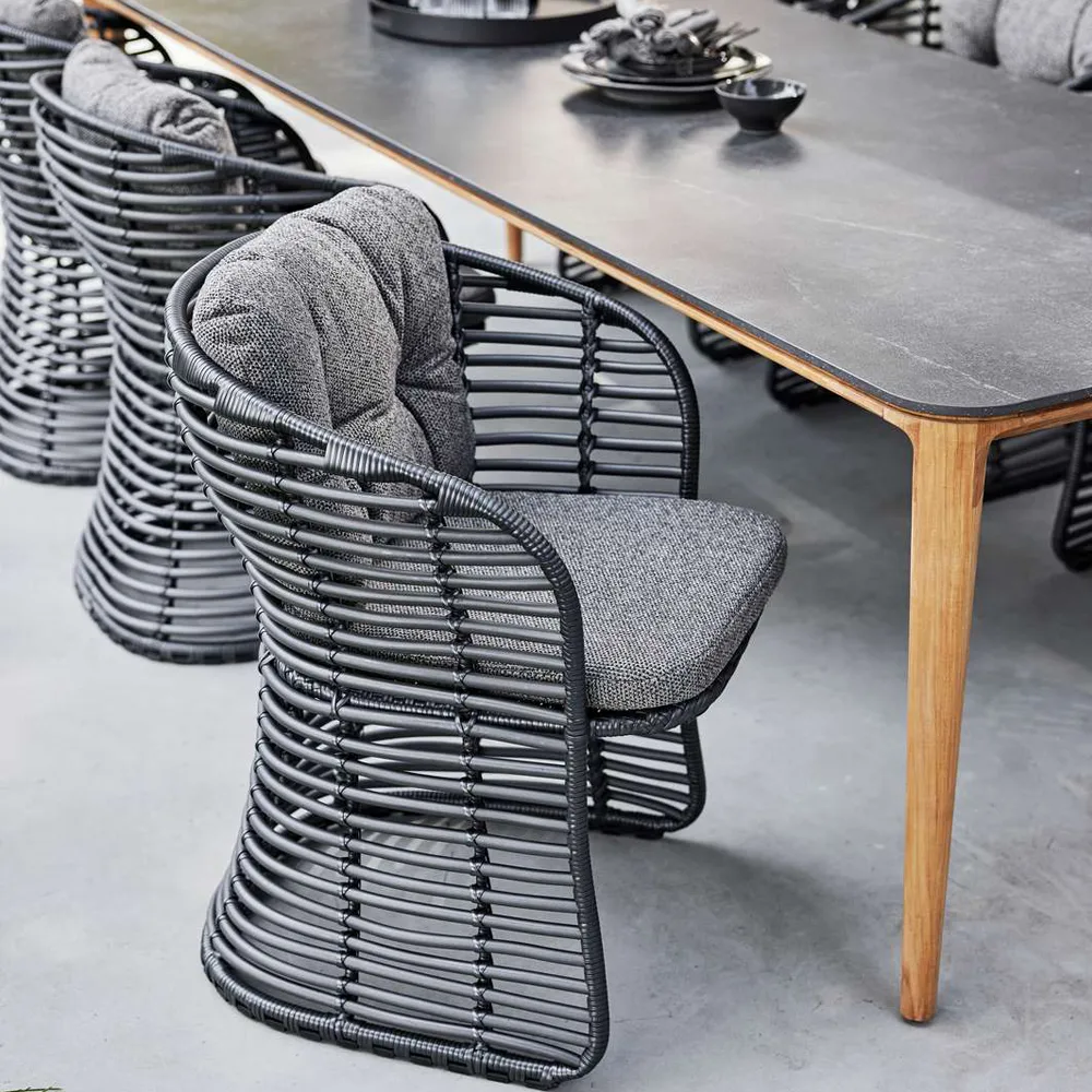 Basket chair, Graphite Cane-line