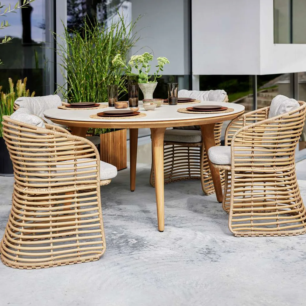 Basket chair, Graphite Cane-line