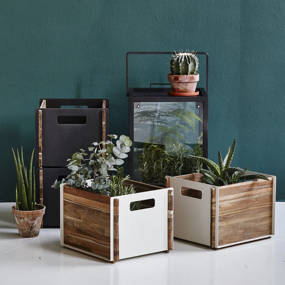 Box storage, White, teak Cane-line