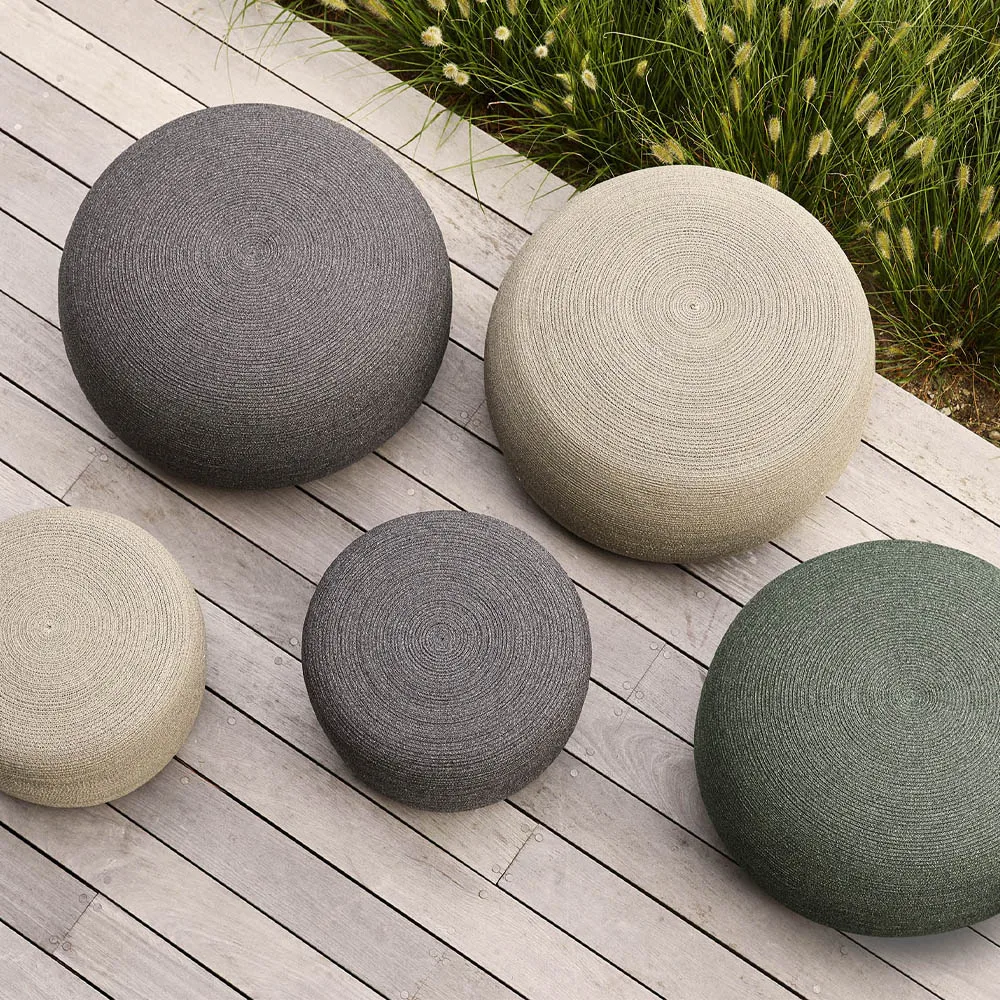 Circle footstool Ø75 cm, Dark green Cane-line