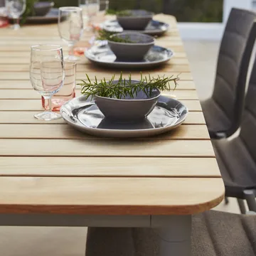 Core dining table teak 274x100x74 cm - Taupe tripod - Cane-line