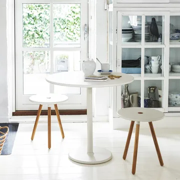 Go coffee table Ø80 cm - White-lava grey - Cane-line