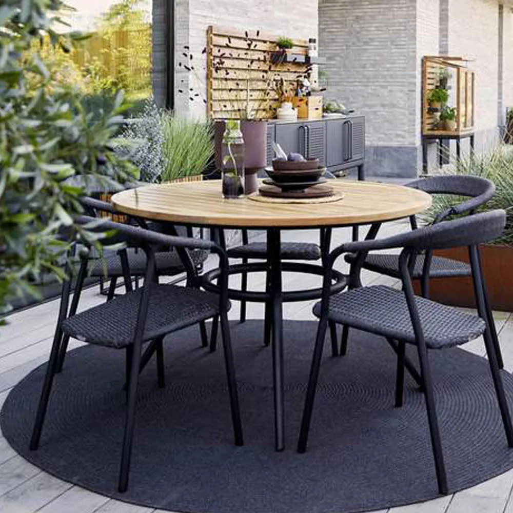Joy dining table round, Dark grey-light grey Ø144 cm Cane-line