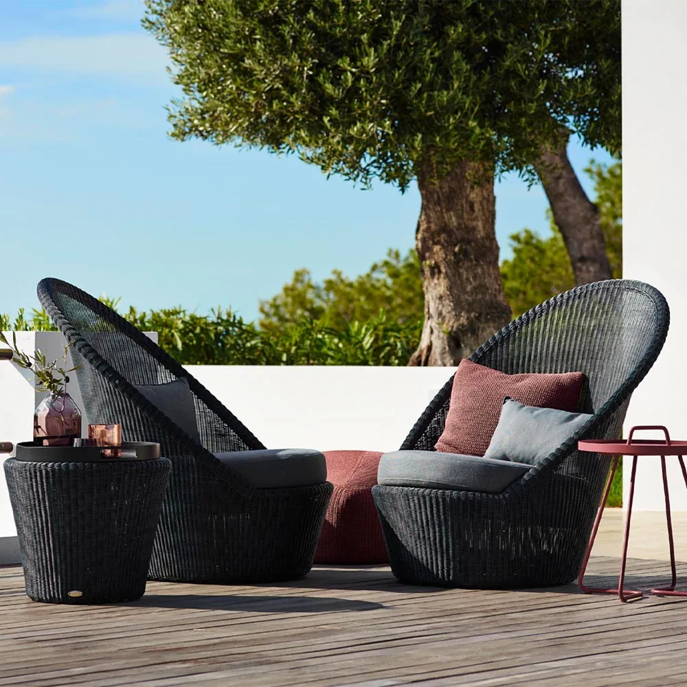 Kingston sun chair, White grey Cane-line