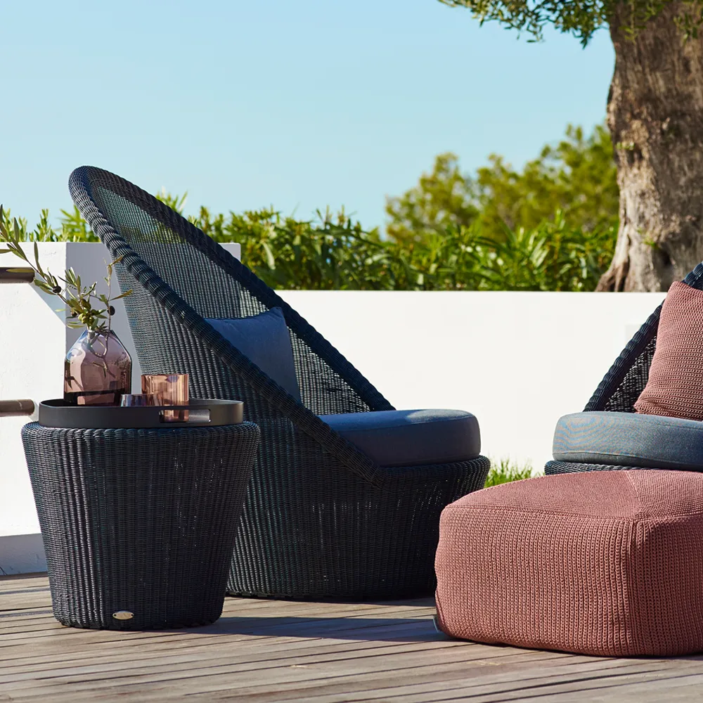 Kingston table/footstool Ø46 cm, Mocha Cane-line