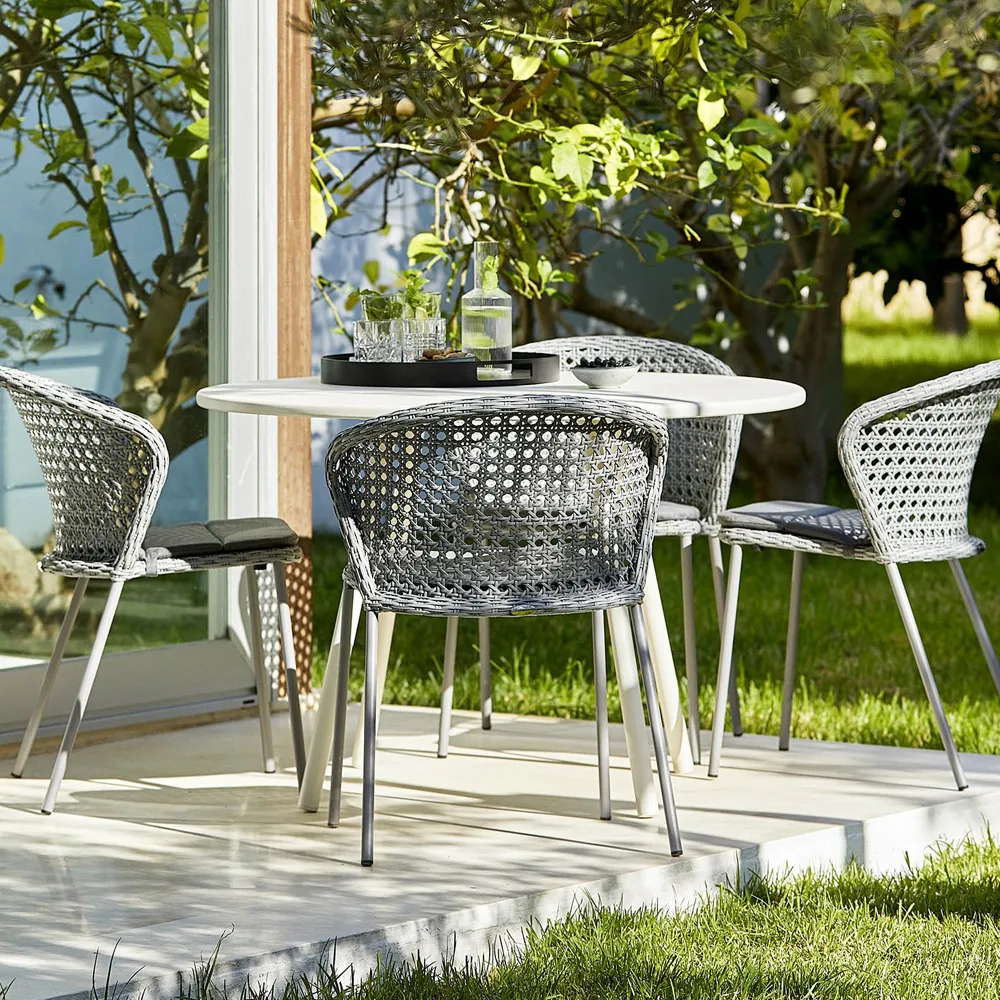 Lean chair, Light grey, Cane-Line french weave Cane-line