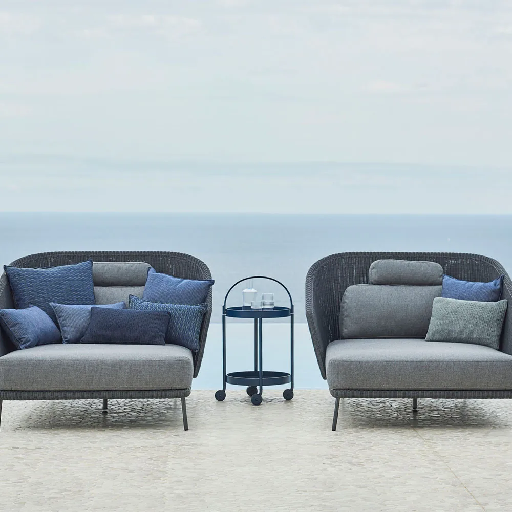 Mega daybed, Graphic, right, incl. grey cushions Cane-line