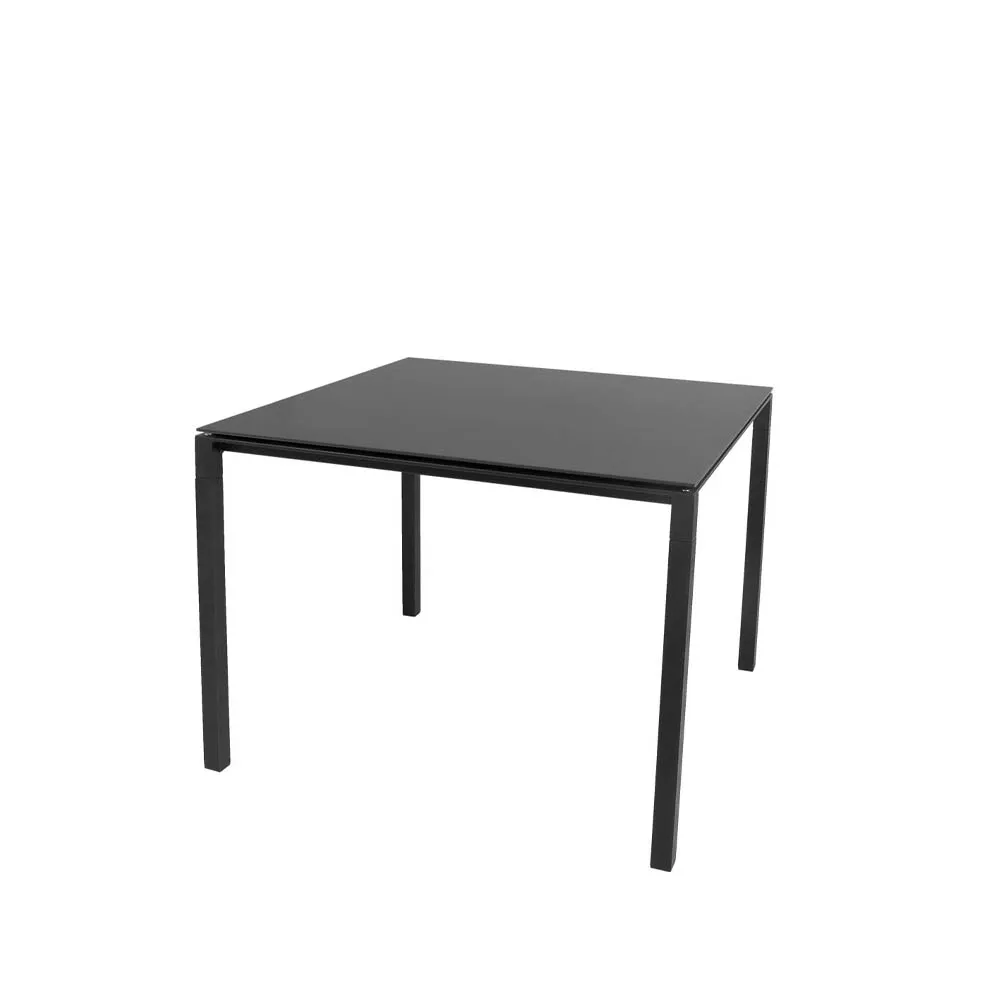 Pure dining table, Nero-lava grey 100x100 cm Cane-line