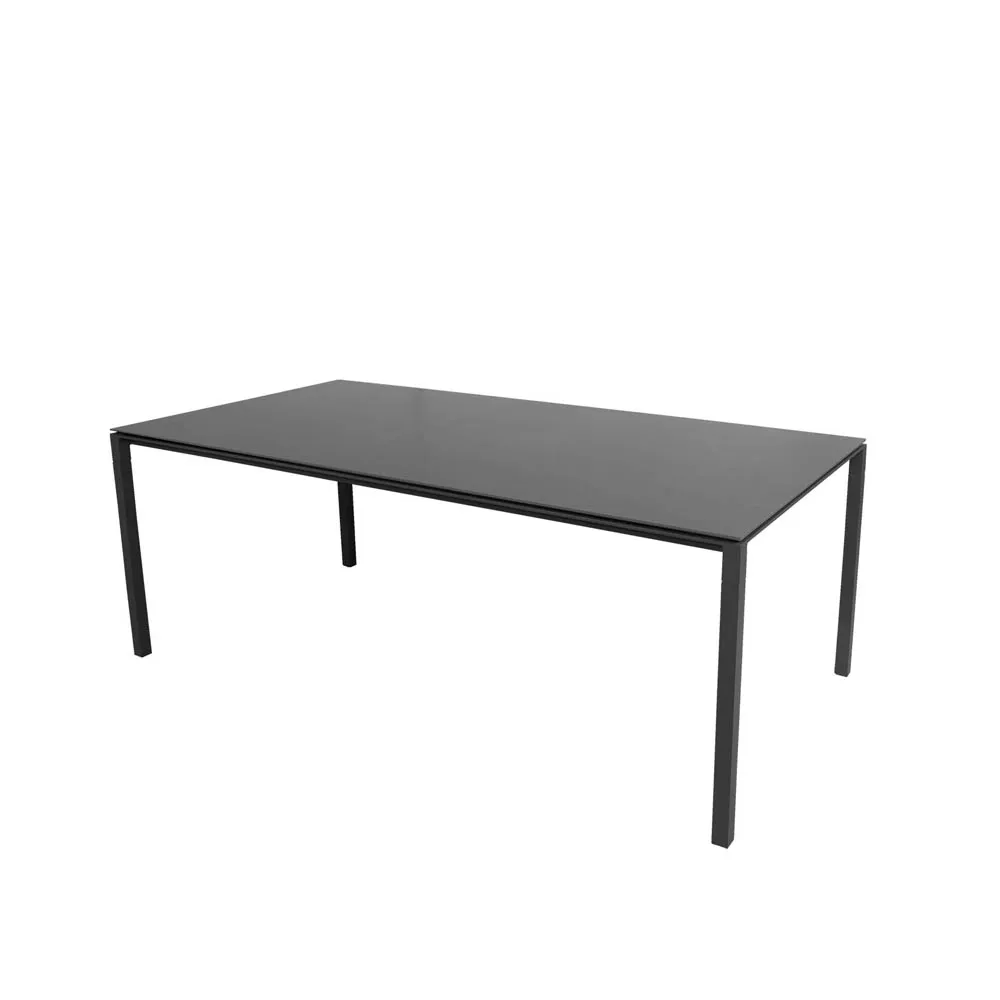 Pure dining table, Nero-lava grey 200x100 cm Cane-line