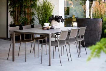 Pure table 200x100 cm Basalt grey-taupe - Cane-line