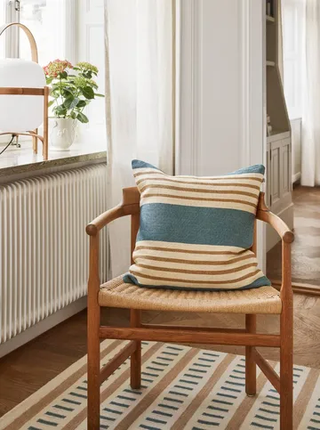 Aria cushion cover - Heaven blue-khaki, 50x50 cm - Chhatwal & Jonsson