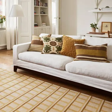 Aria cushion cover - Taupe-masala yellow, 50x50 cm - Chhatwal & Jonsson