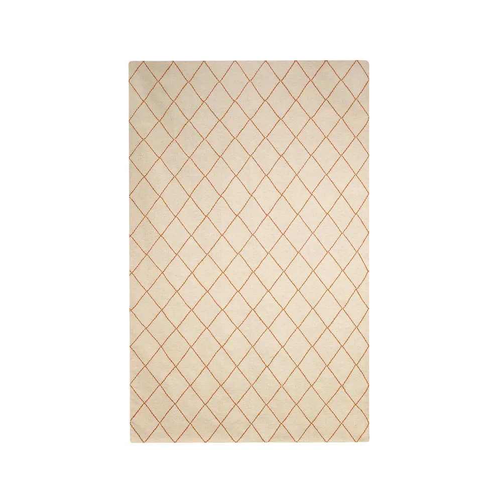 Diamond Rug, Off white/orange, 230x336 cm Chhatwal & Jonsson
