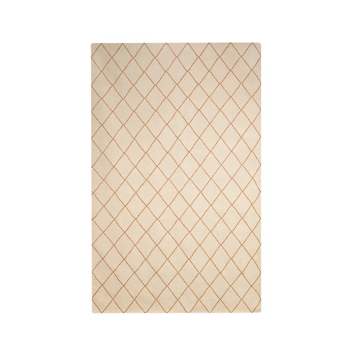 Diamond Rug - Off white/orange, 230x336 cm - Chhatwal & Jonsson