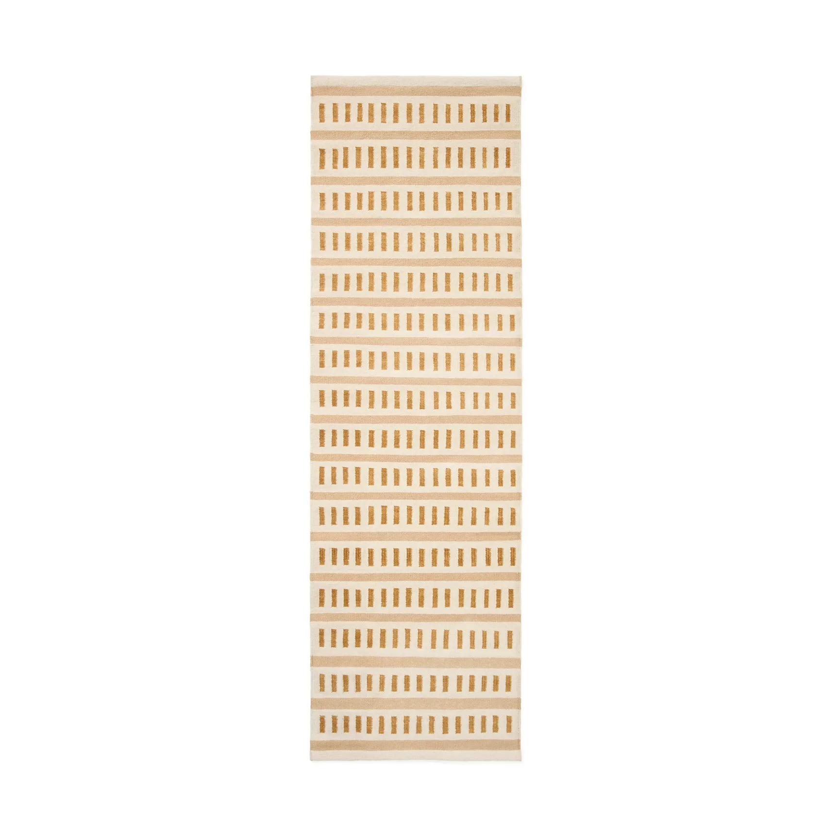 Ladakh wool rug, Off white-beige-masala yellow, 80x250 cm Chhatwal & Jonsson