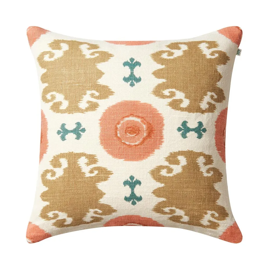 Mahal cushion cover 50x50 cm, Rose-apricot-khaki-heaven blue Chhatwal & Jonsson