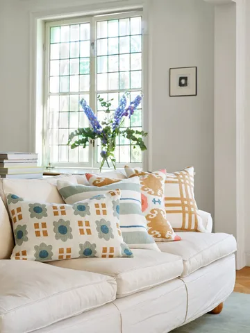 Mahal cushion cover 50x50 cm - Rose-apricot-khaki-heaven blue - Chhatwal & Jonsson
