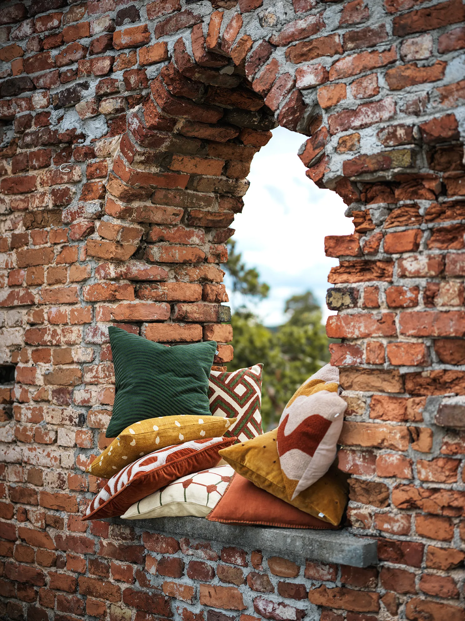 Roma cushion cover 50x50 cm, Masala yellow-cognac Chhatwal & Jonsson