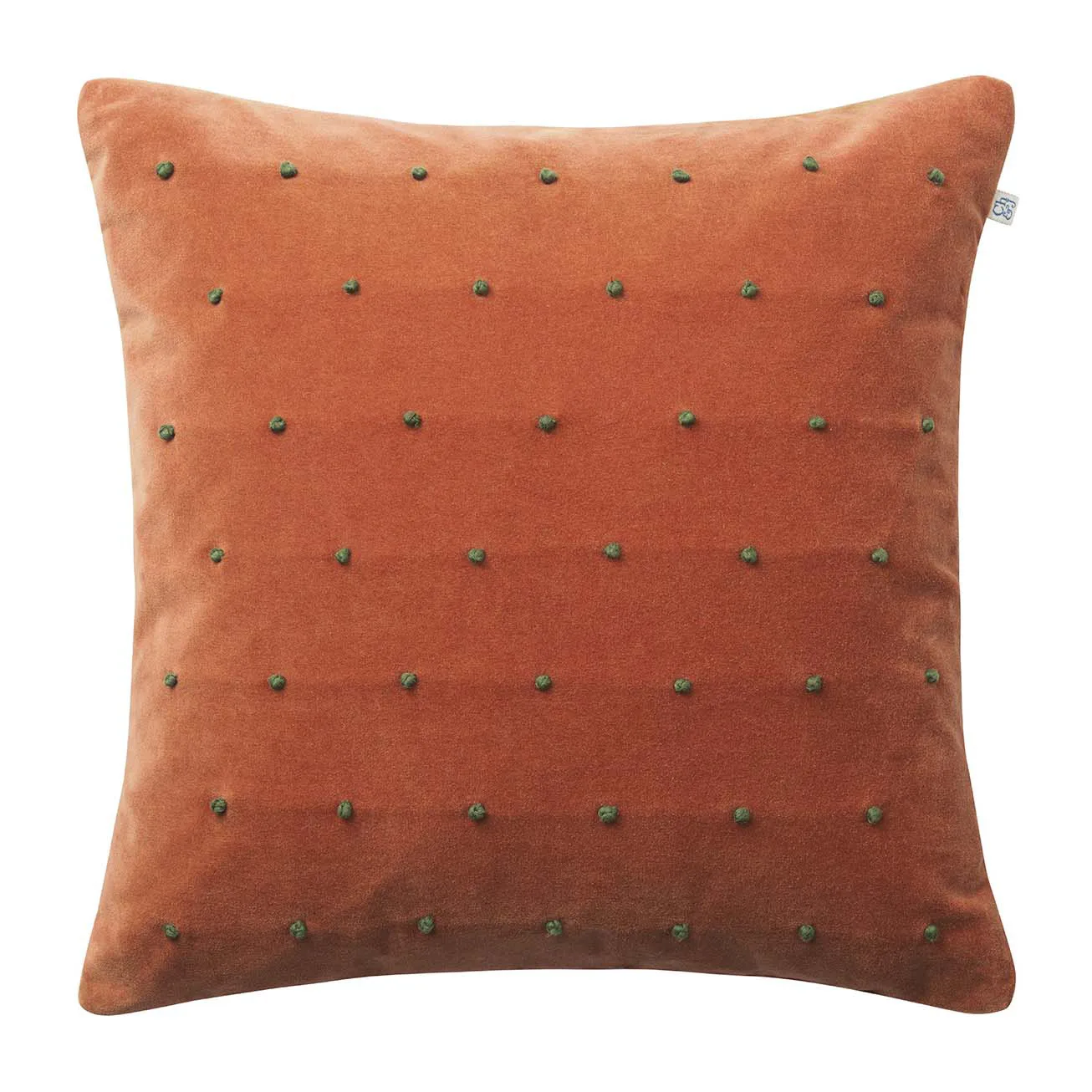 Roma cushion cover 50x50 cm, Terracotta-forest green Chhatwal & Jonsson