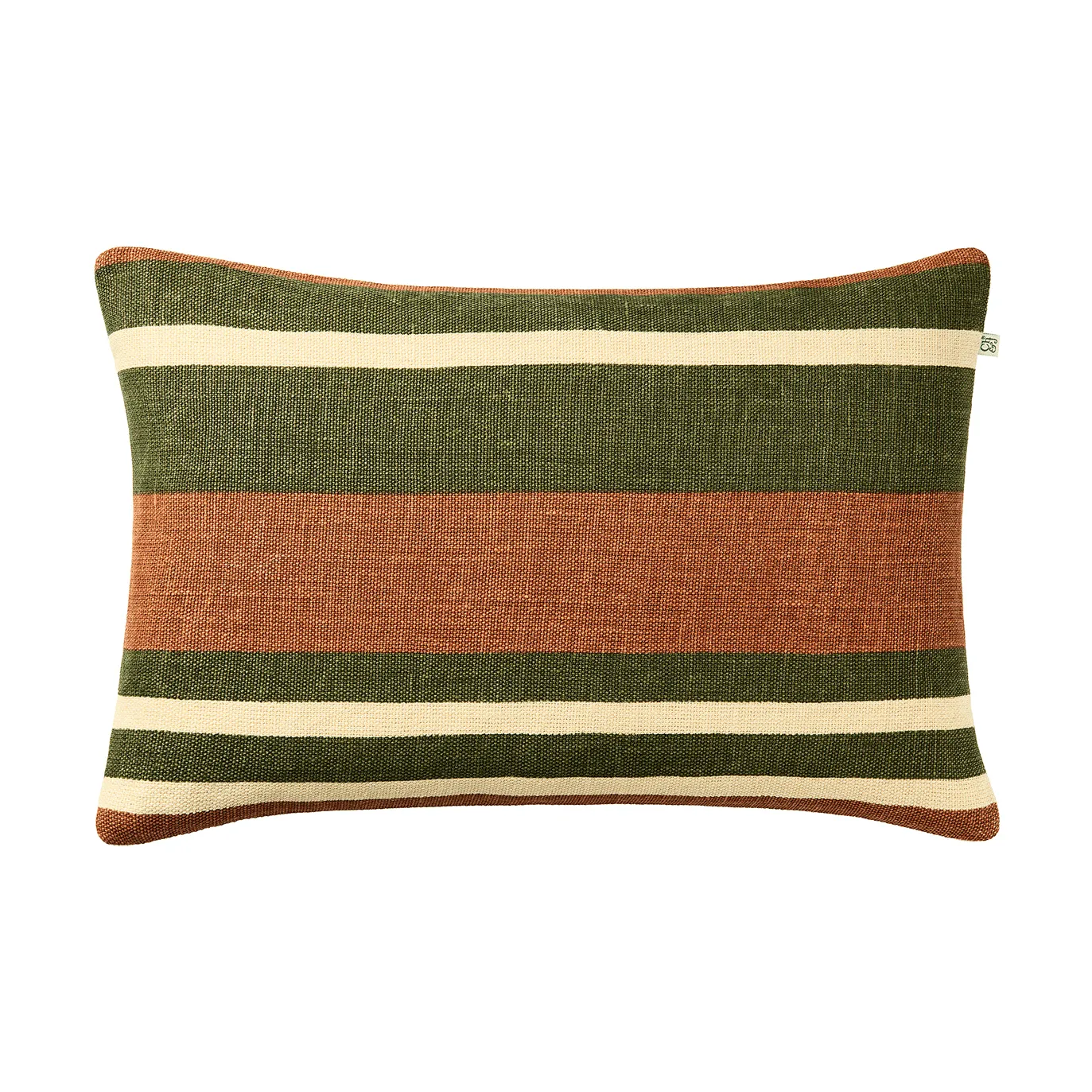 Vera cushion cover, Apricot Orange-Cactus Green, 40x60 cm Chhatwal & Jonsson