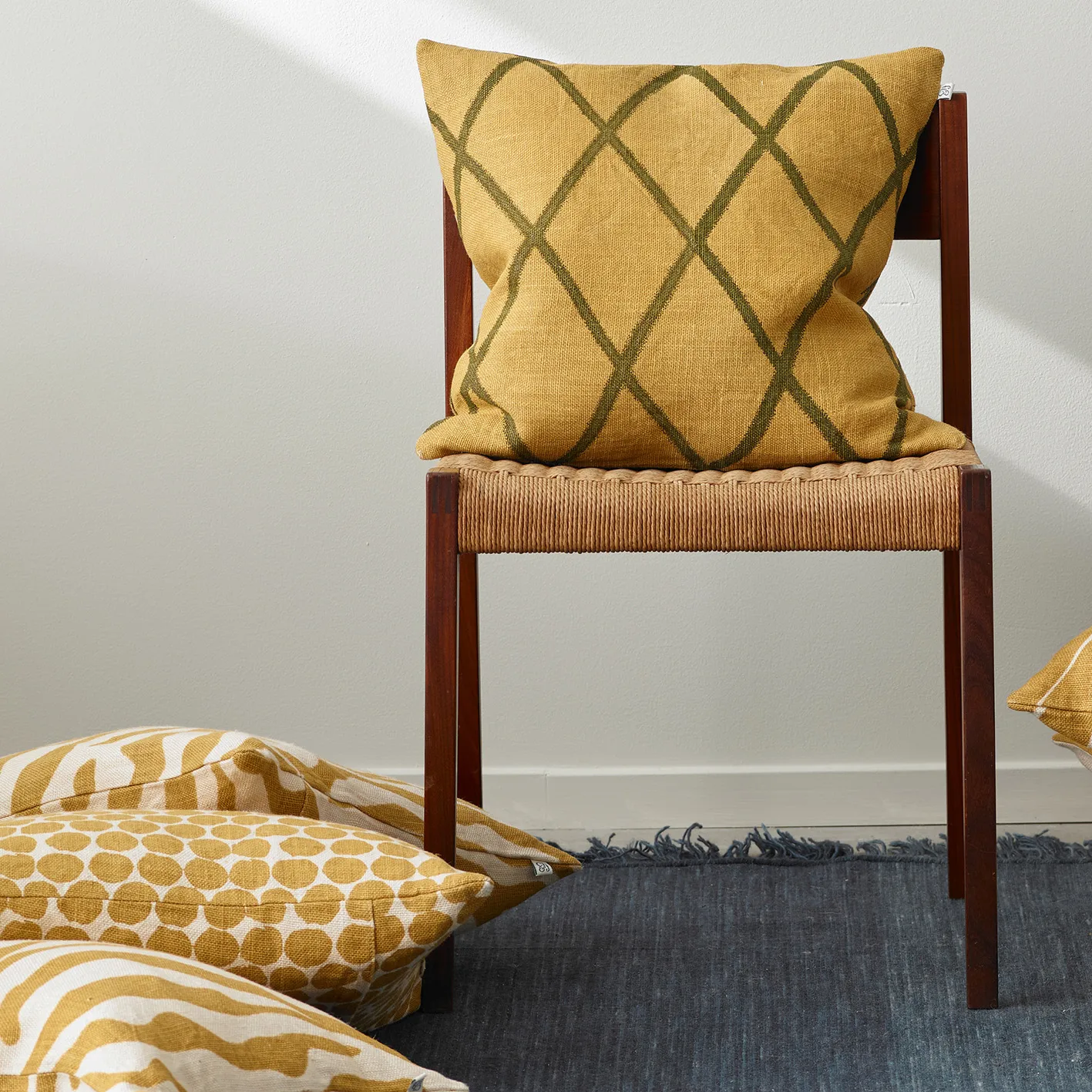 Zebra cushion cover 50x50 cm, Spicy yellow Chhatwal & Jonsson