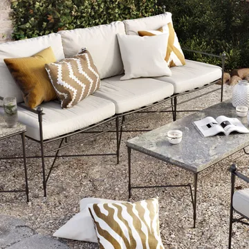 Zebra outdoor cushion 50x50 cm - Sage/off white, 50 cm - Chhatwal & Jonsson