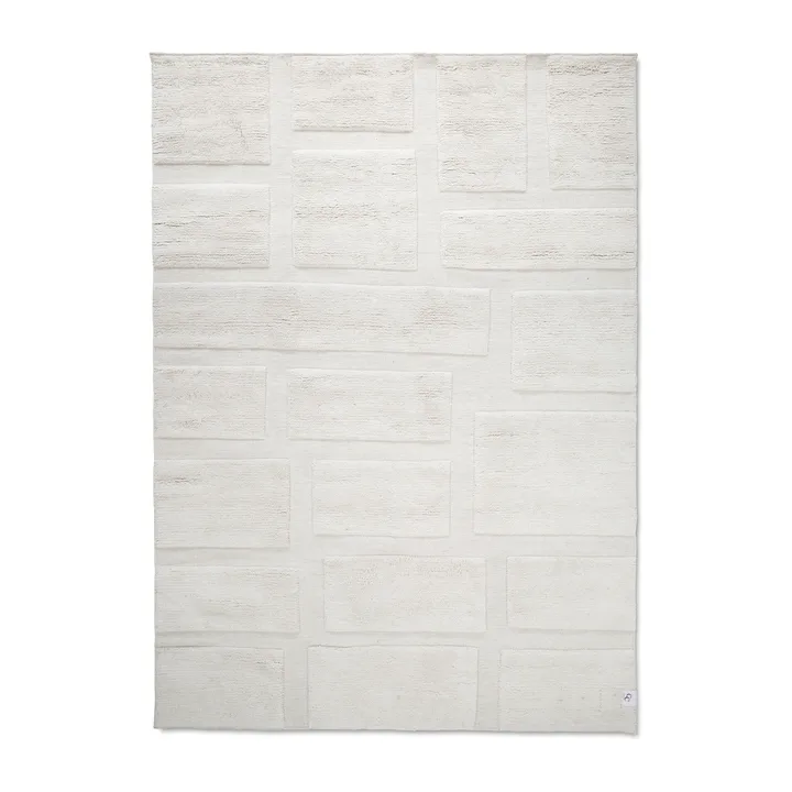 Bricks wool rug 170x230 cm - Ivory - Classic Collection