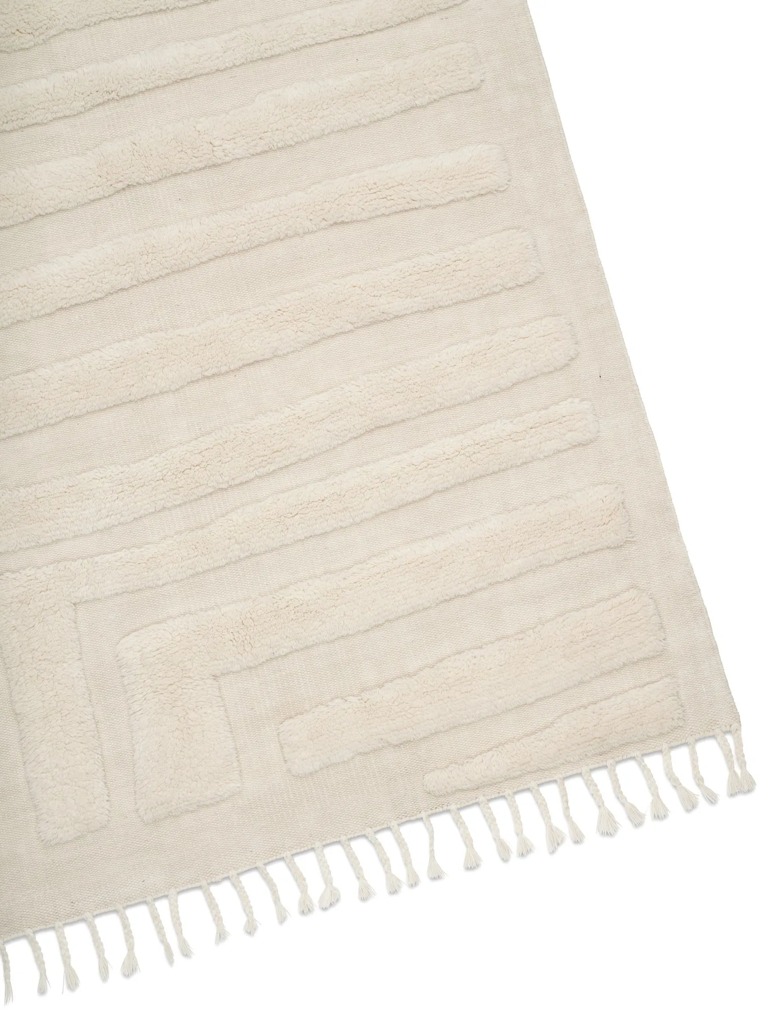 Field wool rug 170x230 cm, Ivory Classic Collection