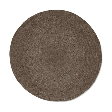 Merino wool carpet round Ø160 cm - Brown - Classic Collection