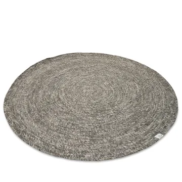 Merino wool carpet round Ø160 cm - grey - Classic Collection