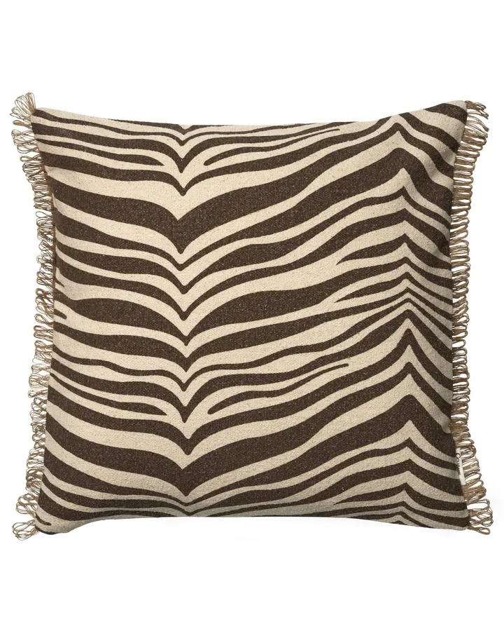 Zebra cushion - Brown-natural, 50x50 cm - Classic Collection