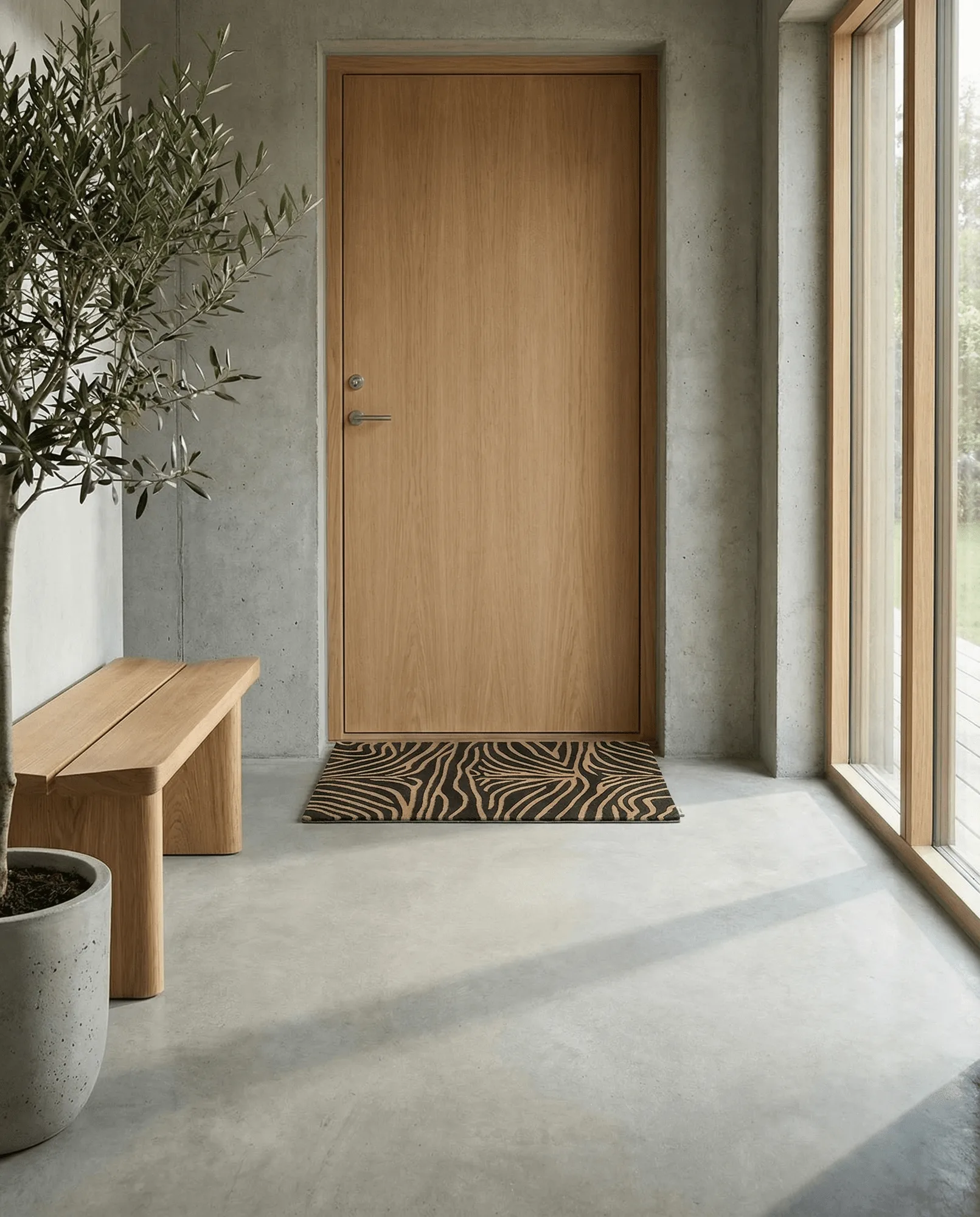 Zebra doormat, Charcoal, 60x90 cm Classic Collection
