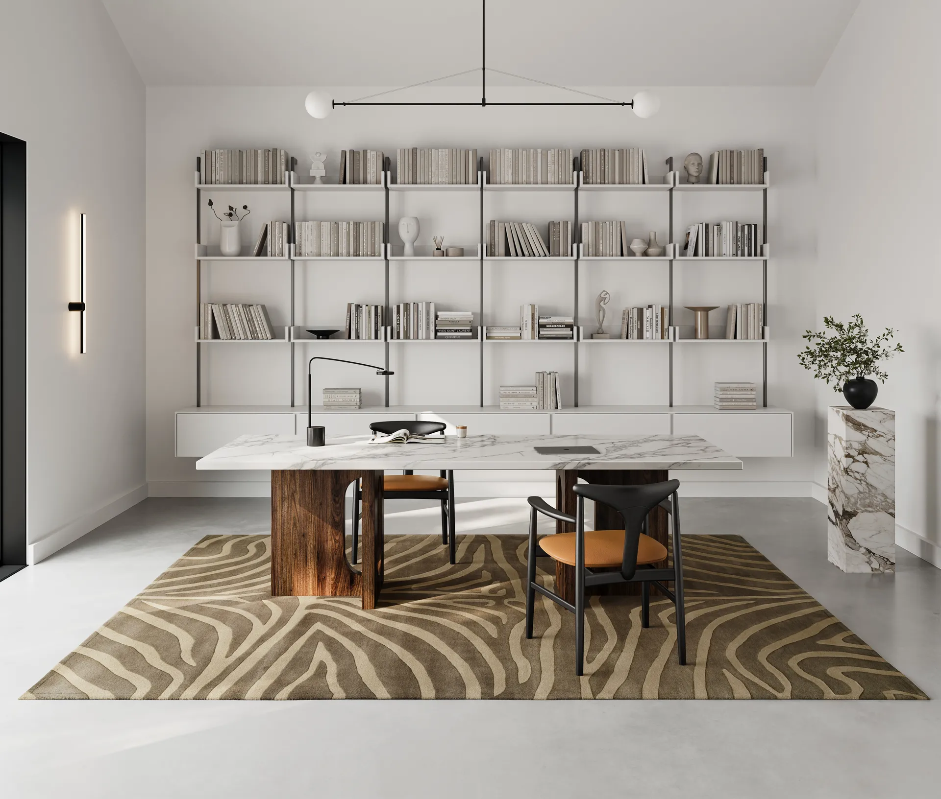 Zebra rug 170x230 cm, Brown Classic Collection