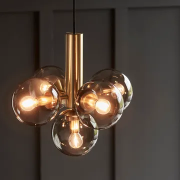 Avenue 43 ceiling lamp - Brass smoke-coloured glass - CO Bankeryd
