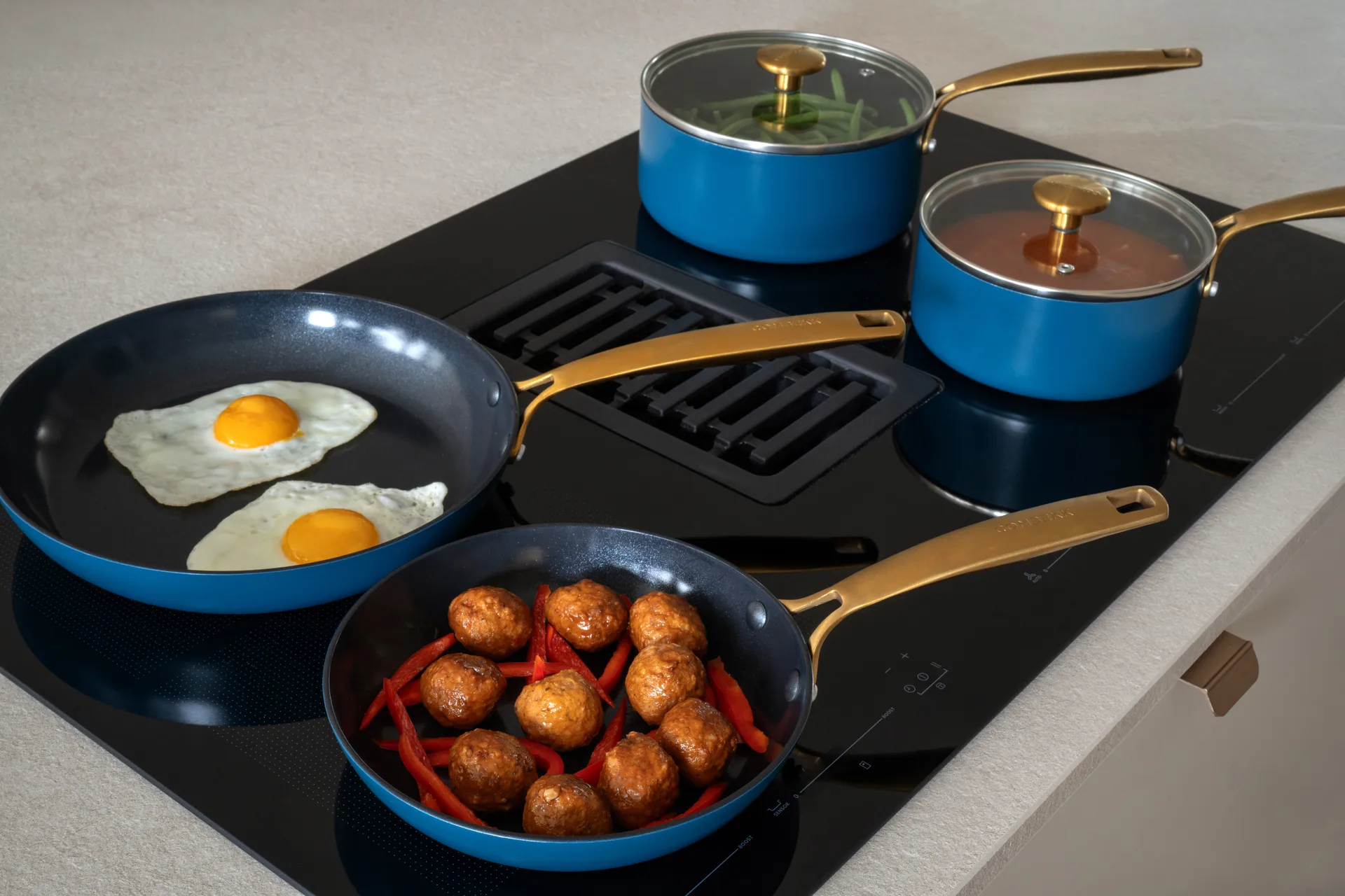 Combekk Element frying pan set, 2-piece, Ocean Blue Combekk