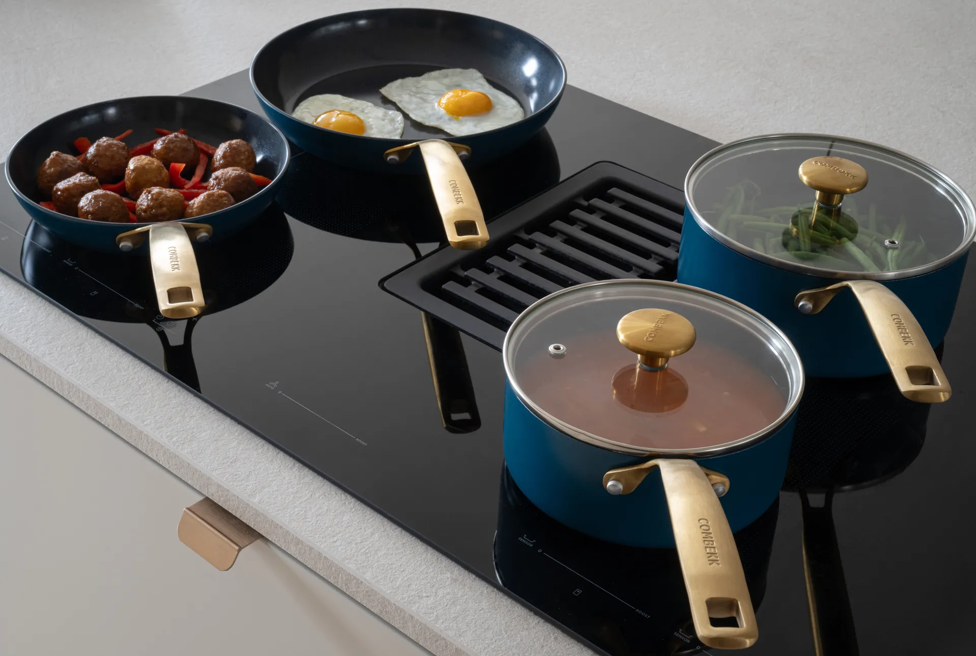 Combekk Element frying pan set, 2-piece, Ocean Blue Combekk
