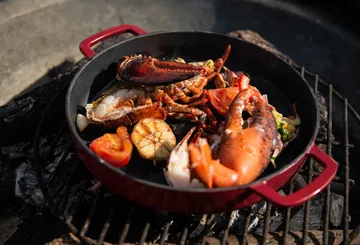 Combekk Enameled cast iron frying pan Ø24 cm - Bordeaux - Combekk
