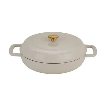 Combekk Enameled cast iron sauté pan Ø28 cm - Sand-gold knob - Combekk