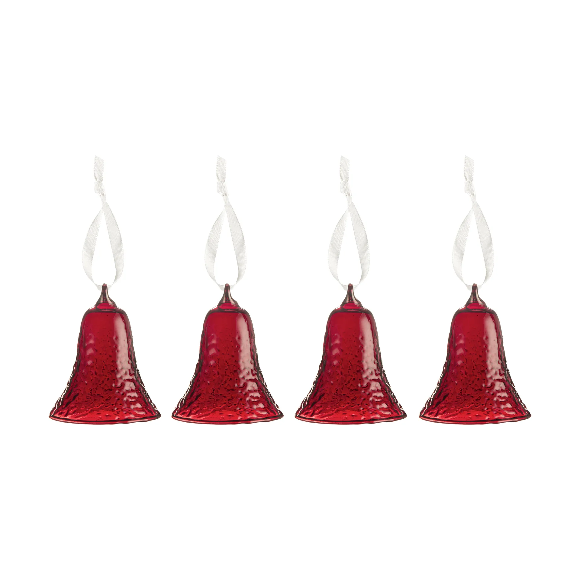 Gry bell clock 8 cm 4-pack, Deep red Cooee Design