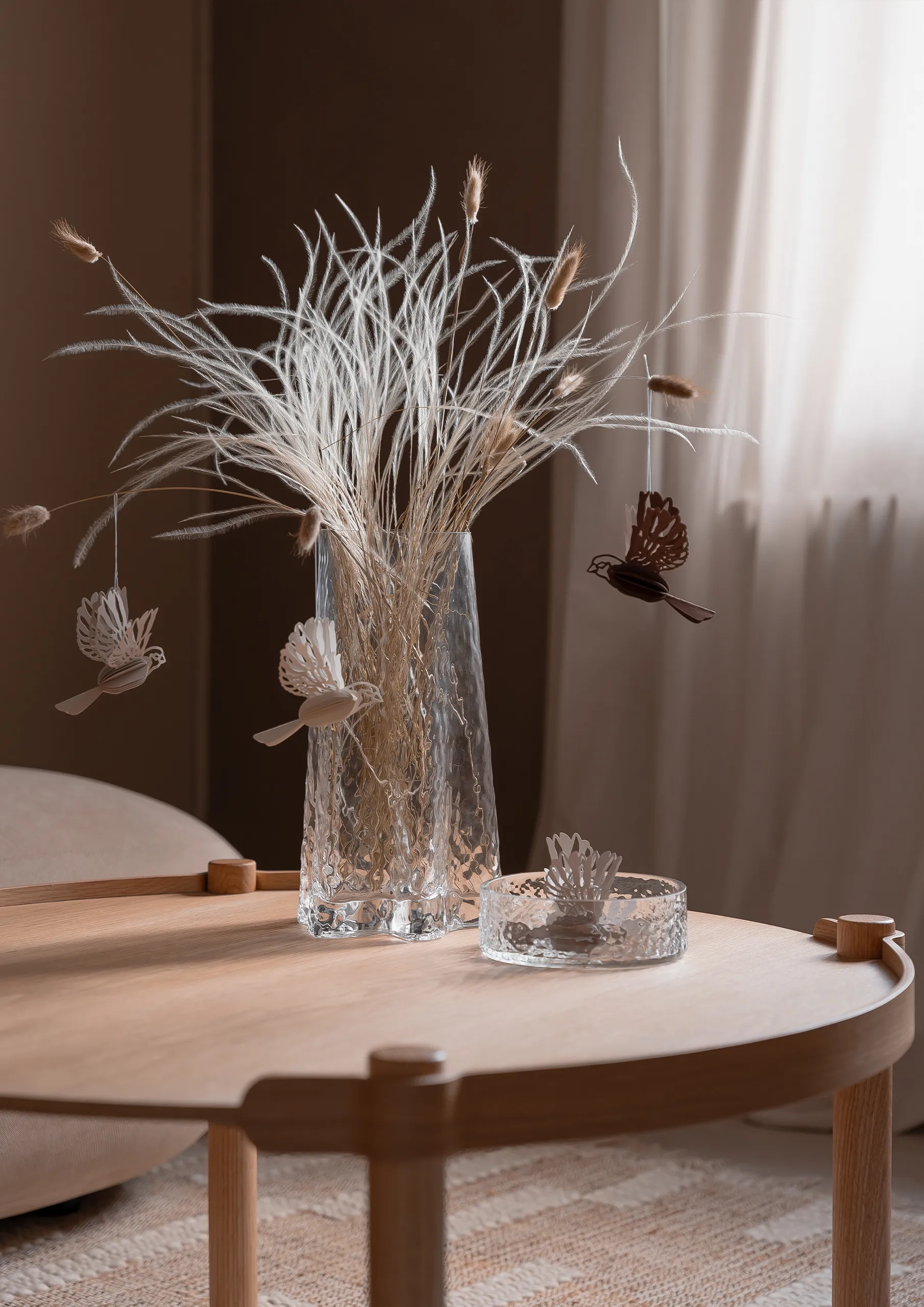Paper bird decoration hanging 2-pack, Coffee Cooee Design