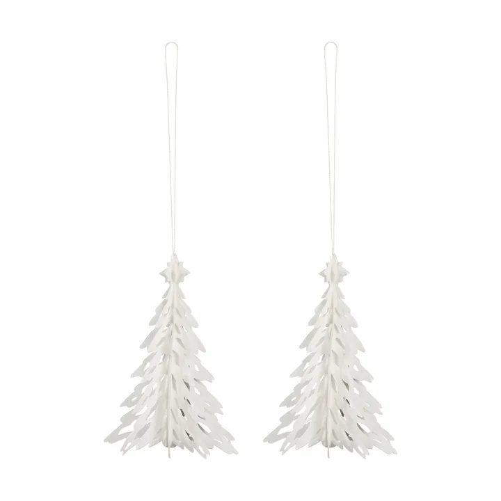 Paper Pinetree decoration hanger 2-pack - Natural - Cooee Design