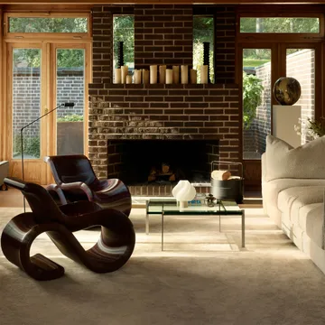 Éclair chair lounge chair - Cherry - Crème Atelier