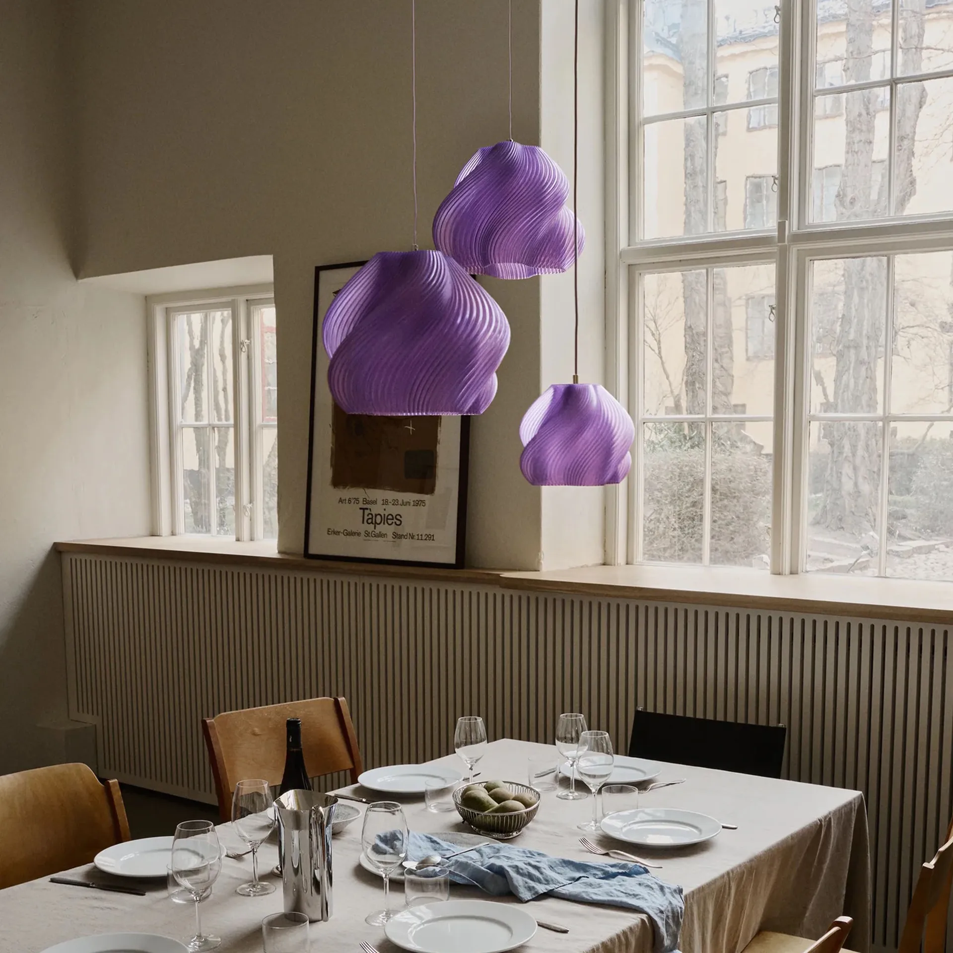 Soft Serve pendant, Lavender sorbet-brass, 01, 20 cm Crème Atelier