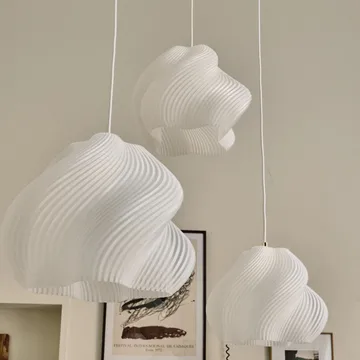 Soft Serve pendant - White-brass, 01, 20 cm - Crème Atelier