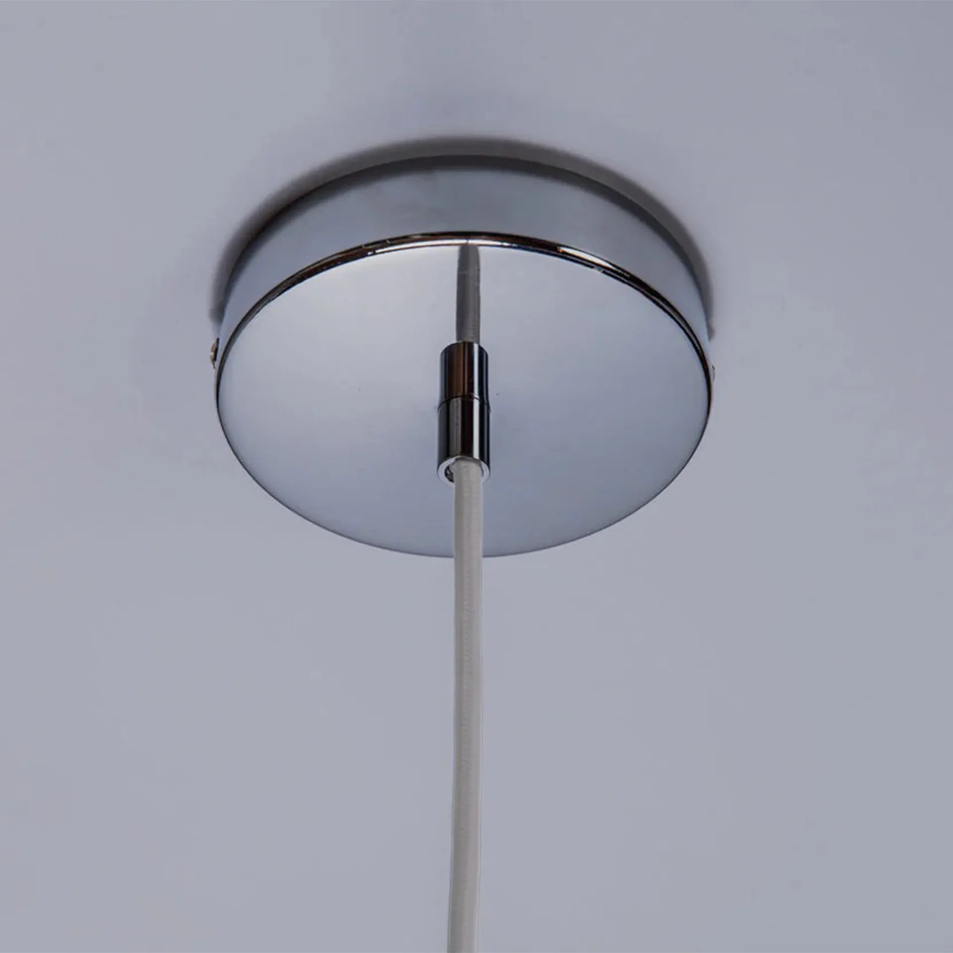 Soft Serve pendant, White-chrome, 02, 25 cm Crème Atelier