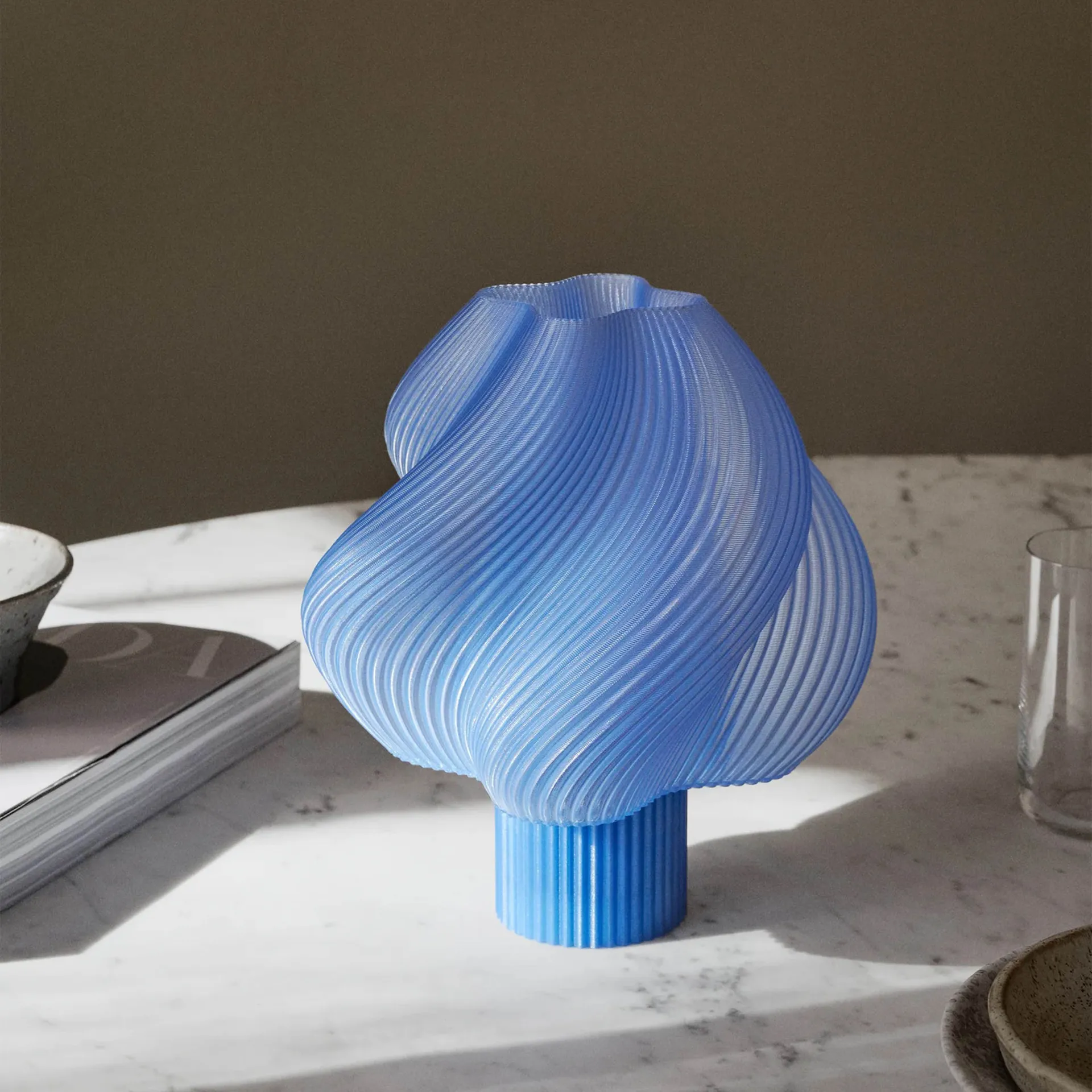 Soft Serve portable table lamp, Blueberry sorbet, 23 cm Crème Atelier